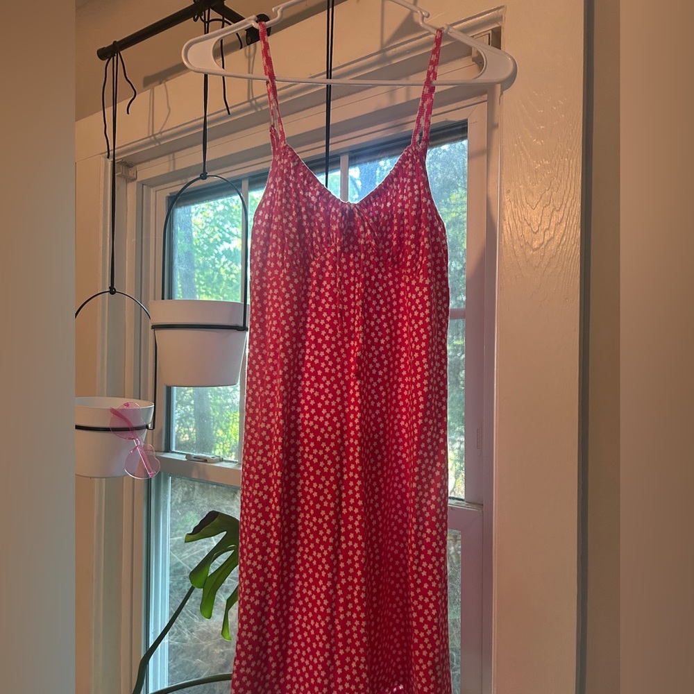Pink Floral Print Knit Mini Dress